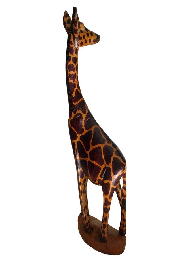 Stoneage Arts African Wood Tall Hand-Crafted Giraffe Statues Striking Designs and Sizes. Nature's Graceful Beauty Engulfs Safari Home Décor All Occassions. (Giraffe Pattern, 12 Inch) - Image 2